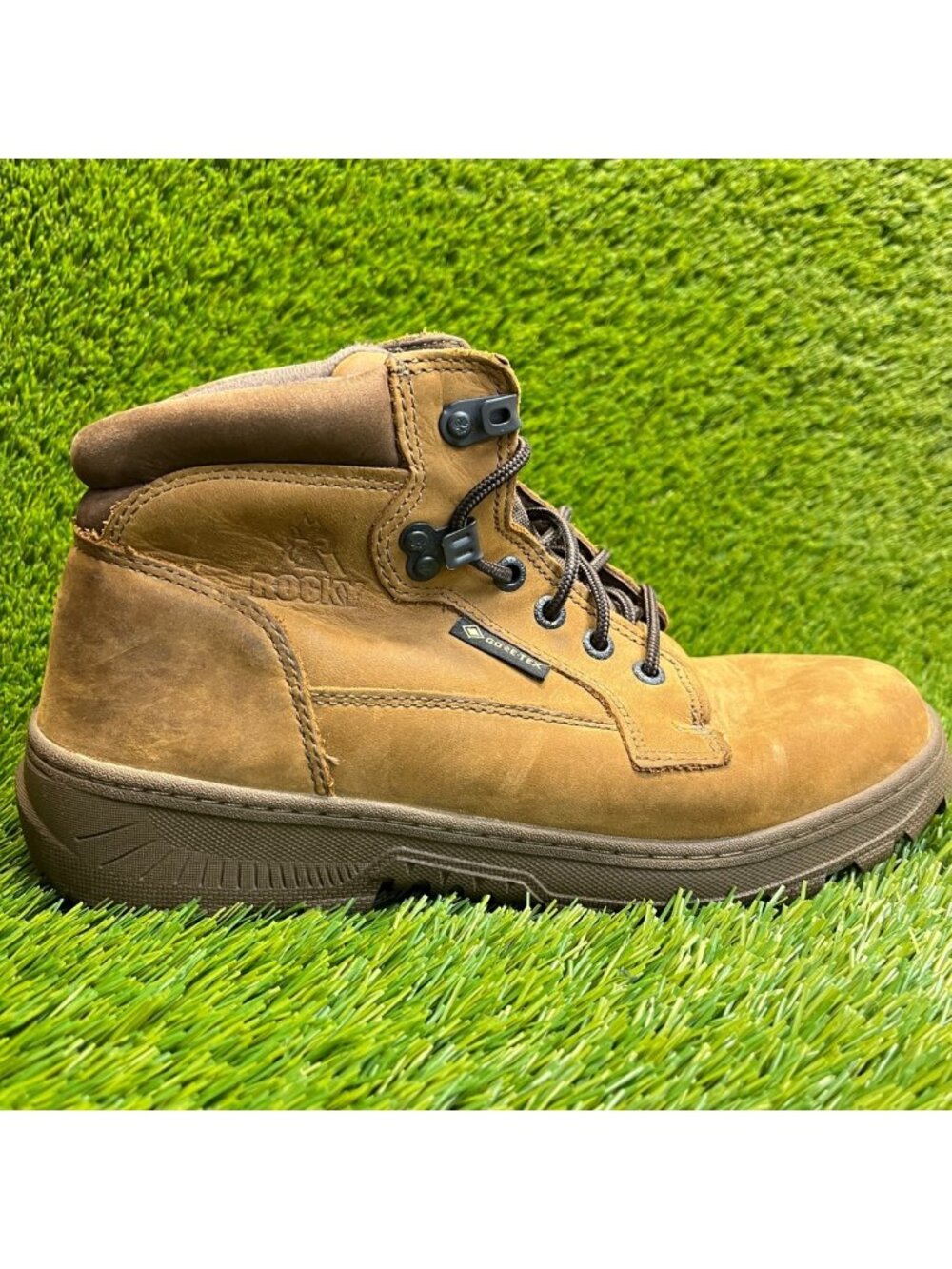 Rocky 6" Havoc Gore-Tex Mens Size 8 Brown‎ Outdoor Leather Plain Toe Work Boots